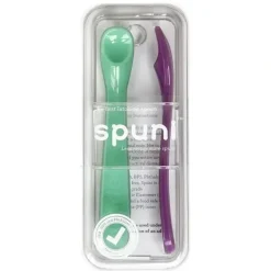 Shop All|Spuni Silicone Spoons for Babies (Giggly Green + Peakaboo Purple) - cutbabycare.com | baby boutique & care hub