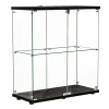 Stacked Glass Display Cabinet Lockable Collections Storage 2 Tier Shelf 2 Door - cutbabycare.com | baby boutique & care hub* Sale