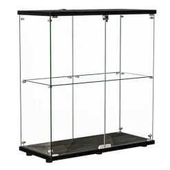 Stacked Glass Display Cabinet Lockable Collections Storage 2 Tier Shelf 2 Door - cutbabycare.com | baby boutique & care hub* Sale