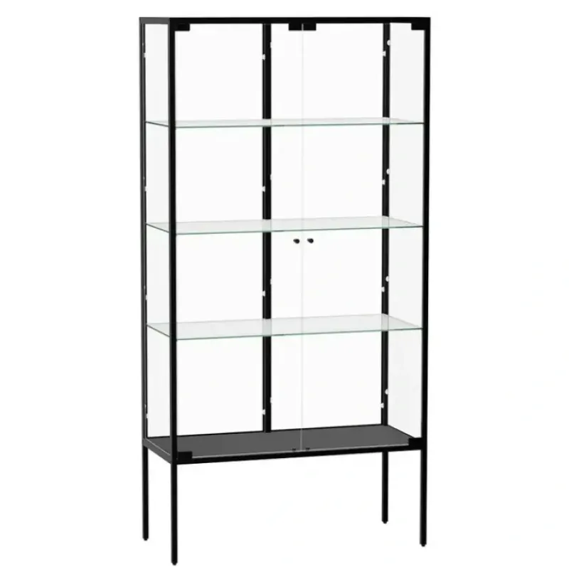 Stacked 5mm Tempered Glass Display Cabinet Steel Collections 4 Tier 160m Tall - cutbabycare.com | baby boutique & care hub* Outlet