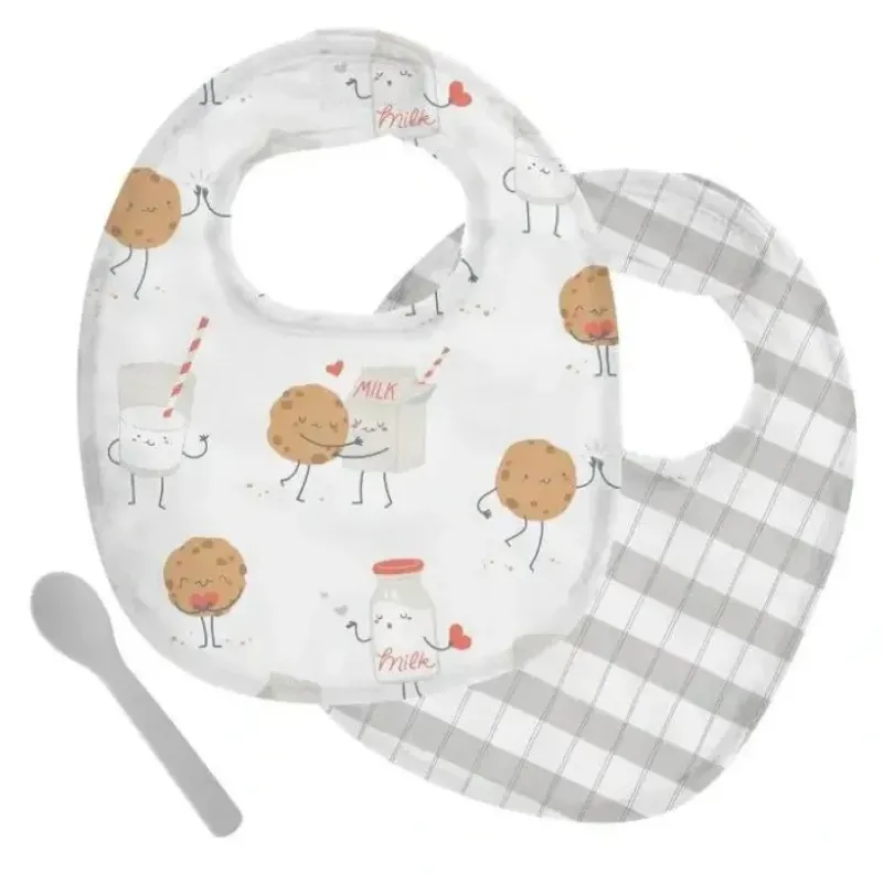 Stephen Joseph - Muslin Bib Set, Milk & Cookies - cutbabycare.com | baby boutique & care hub* Cheap