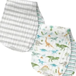Stephen Joseph - 2Pk Muslin Burp Cloth, Dino - cutbabycare.com | baby boutique & care hub* Sale