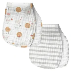 Stephen Joseph - 2Pk Muslin Burp Cloth, Milk & Cookies - cutbabycare.com | baby boutique & care hub* Outlet