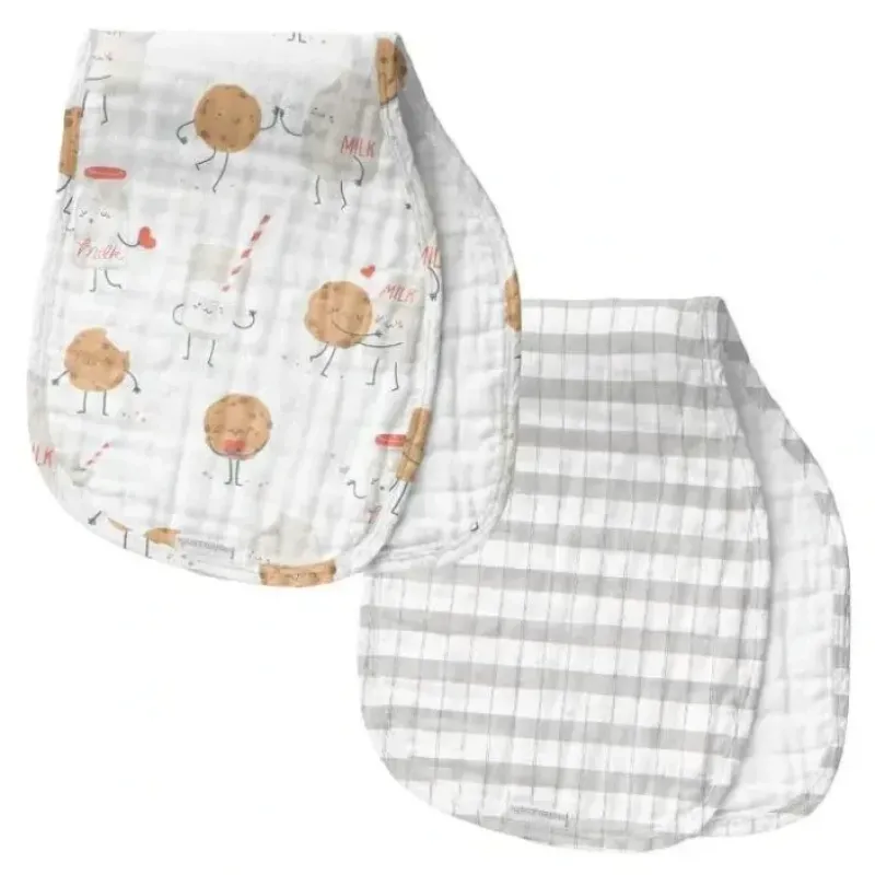 Stephen Joseph - 2Pk Muslin Burp Cloth, Milk & Cookies - cutbabycare.com | baby boutique & care hub* Outlet