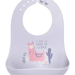 Stephen Joseph 100% Silicone Bibs For Baby Girls, Llama - cutbabycare.com | baby boutique & care hub* Store
