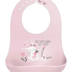 Stephen Joseph 100% Silicone Bibs For Baby Girl, Bunny - cutbabycare.com | baby boutique & care hub* New