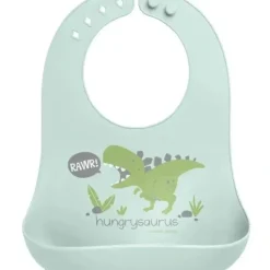 Stephen Joseph 100% Silicone Bibs For Baby Boy, Dino - cutbabycare.com | baby boutique & care hub* Sale