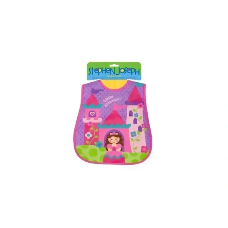 Stephen Joseph Wipeable Bib, Princess - cutbabycare.com | baby boutique & care hub* Hot