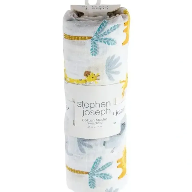 Stephen Joseph Zoo Muslin Baby Blankets - cutbabycare.com | baby boutique & care hub* Best Sale