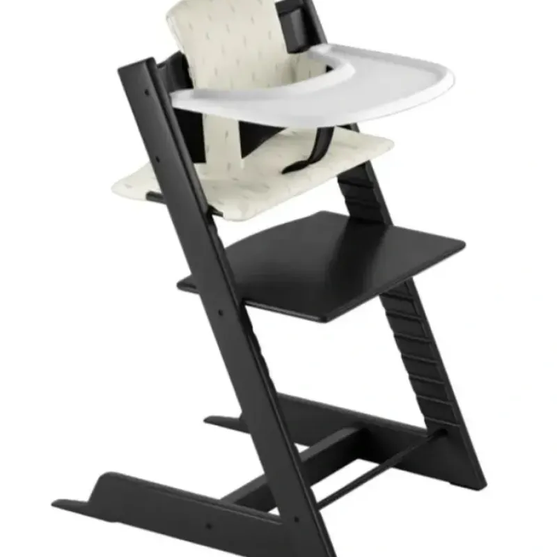 Stokke Tripp Trapp High Chair Bundle - Black | Wheat Cream Cushion | White Tray - cutbabycare.com | baby boutique & care hub* New