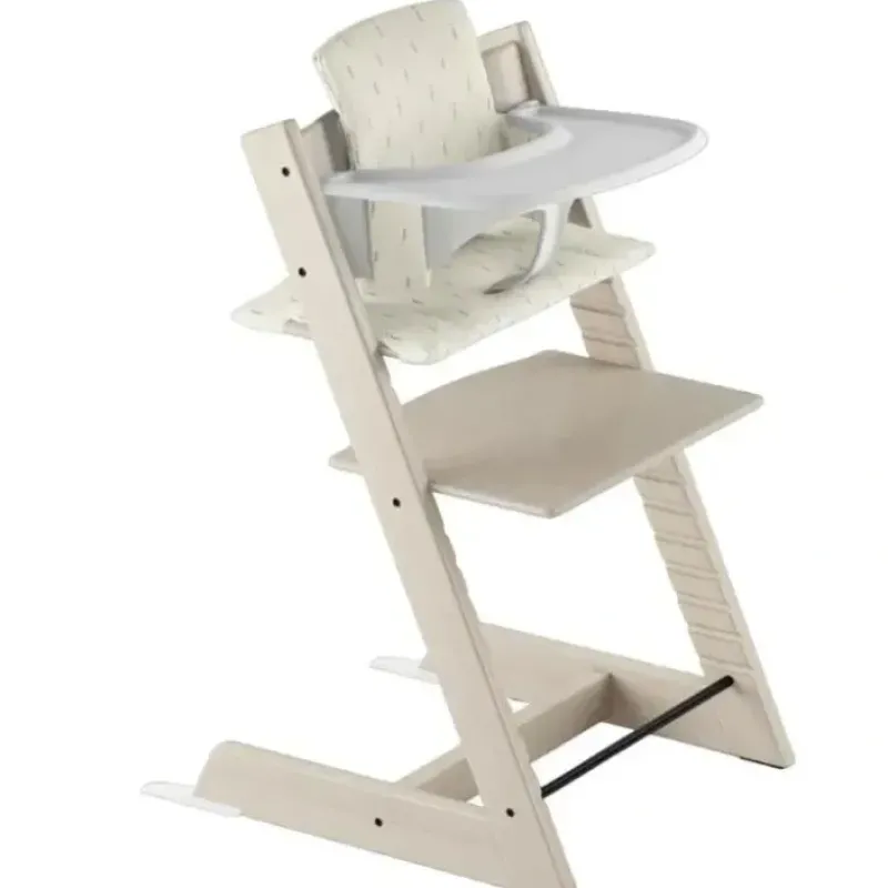 Stokke Tripp Trapp High Chair Bundle - White Wash | Wheat Cream Cushion | White Tray - cutbabycare.com | baby boutique & care hub* Fashion