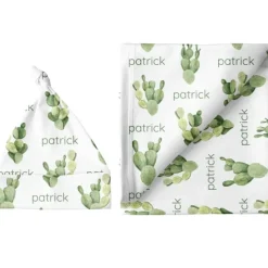 Sugar + Maple Personalized Large Blanket & Hat Set | Cactus - cutbabycare.com | baby boutique & care hub* Flash Sale