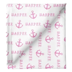 Sugar + Maple Personalized Stretchy Blanket | Anchor Pink - cutbabycare.com | baby boutique & care hub* Flash Sale