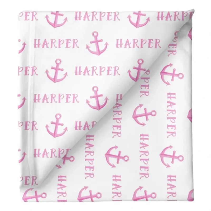 Sugar + Maple Personalized Stretchy Blanket | Anchor Pink - cutbabycare.com | baby boutique & care hub* Flash Sale