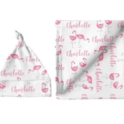Sugar + Maple Personalized Large Blanket & Hat Set | Flamingo - cutbabycare.com | baby boutique & care hub* Store