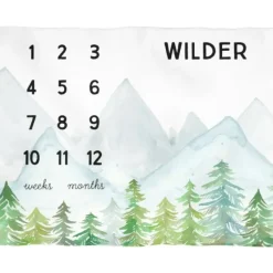 Sugar + Maple Personalized Adventure Milestone Blanket - cutbabycare.com | baby boutique & care hub* Online