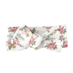 Shop All|Sugar + Maple Personalized Bow | Retro Rose - cutbabycare.com | baby boutique & care hub