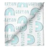 Sugar + Maple Personalized Stretchy Blanket | Rainbow Blue - cutbabycare.com | baby boutique & care hub* Fashion