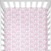 Sugar + Maple Personalized Crib Sheet | Elephant Pink - cutbabycare.com | baby boutique & care hub* Hot