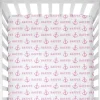 Sugar + Maple Personalized Crib Sheet | Anchor Pink - cutbabycare.com | baby boutique & care hub* Sale