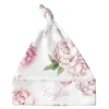 Sugar + Maple Personalized Knotted Baby Hat | Pink Peonies - cutbabycare.com | baby boutique & care hub* Hot