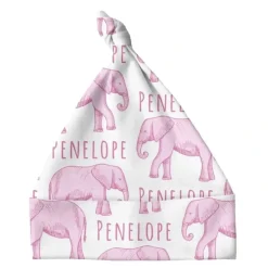 Sugar + Maple Personalized Knotted Baby Hat | Elephant Pink - cutbabycare.com | baby boutique & care hub* New
