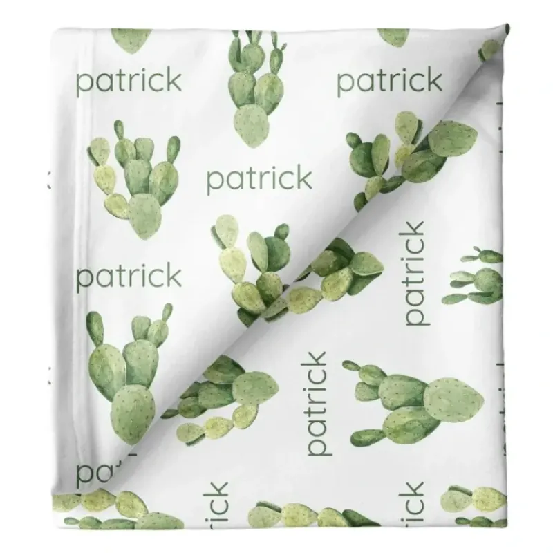 Sugar + Maple Personalized Stretchy Blanket | Cactus - cutbabycare.com | baby boutique & care hub* Flash Sale