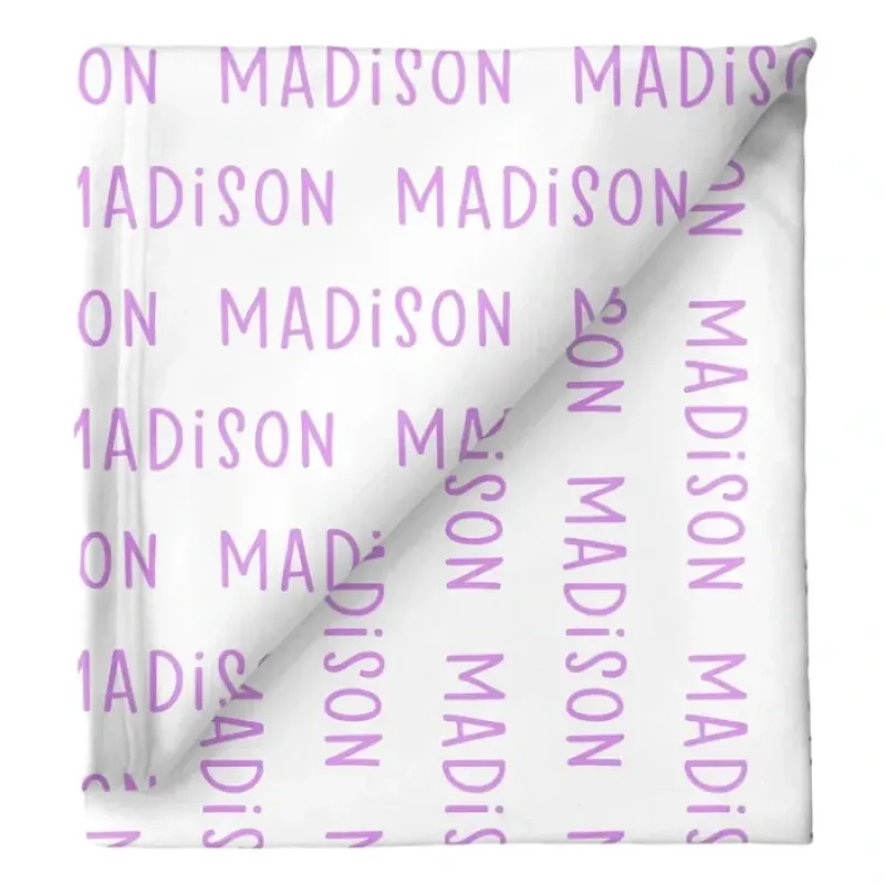 Sugar + Maple Personalized Stretchy Blanket | Repeating Name - cutbabycare.com | baby boutique & care hub* Hot