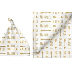Sugar + Maple Personalized Blanket & Hat Set Large | Arrow - cutbabycare.com | baby boutique & care hub* Best Sale