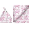 Sugar + Maple Personalized Large Blanket & Hat Set | Elephant Pink - cutbabycare.com | baby boutique & care hub* Shop