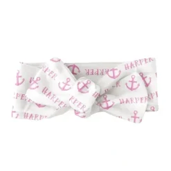Sugar + Maple Personalized Bow | Anchor Pink - cutbabycare.com | baby boutique & care hub* Fashion