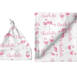 Sugar + Maple Personalized Small Blanket & Hat Set | Flamingo - cutbabycare.com | baby boutique & care hub* Outlet