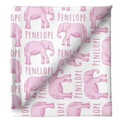 Sugar + Maple Personalized Stretchy Blanket | Elephant Pink - cutbabycare.com | baby boutique & care hub* Cheap