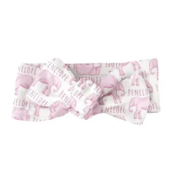 Sugar + Maple Personalized Bow | Elephant Pink - cutbabycare.com | baby boutique & care hub* New
