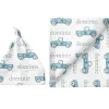 Sugar + Maple Personalized Large Blanket & Hat Set | Truck Blue - cutbabycare.com | baby boutique & care hub* Hot