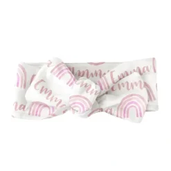Sugar + Maple Personalized Bow | Rainbow Pink - cutbabycare.com | baby boutique & care hub* Discount