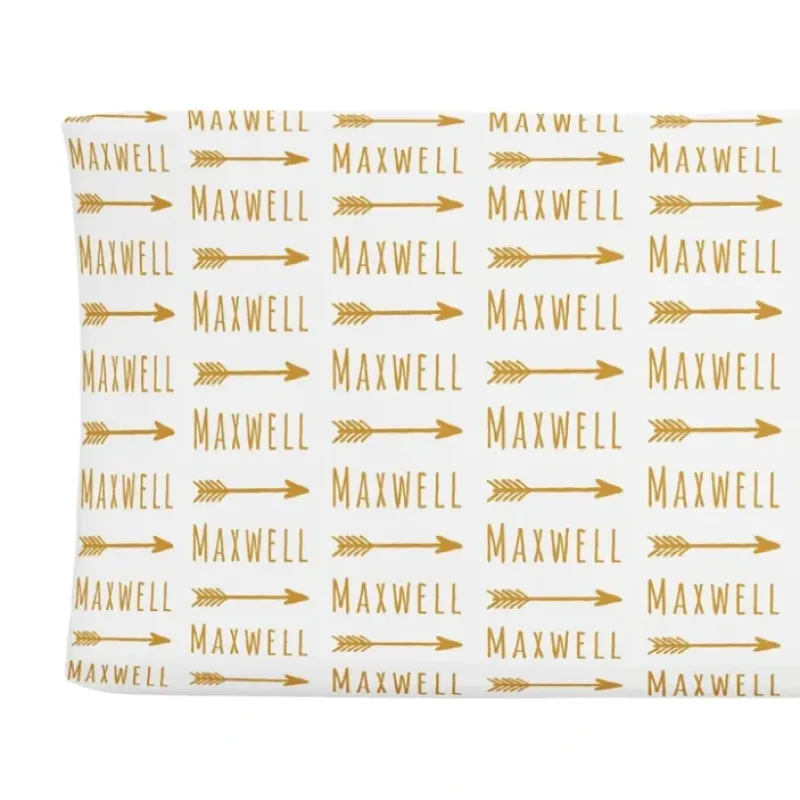 Sugar + Maple Personalized Changing Pad Cover | Arrow - cutbabycare.com | baby boutique & care hub* Best
