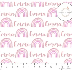Sugar + Maple Personalized Plush Minky Fleece Personalized Blanket | Rainbow Pink - cutbabycare.com | baby boutique & care hub* Sale