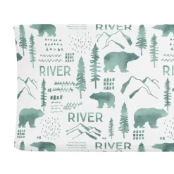 Sugar + Maple Personalized Changing Pad Cover | Woodland Green - cutbabycare.com | baby boutique & care hub* Hot