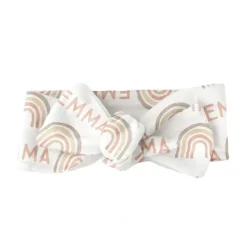 Sugar + Maple Personalized Bow | Rainbow Neutral - cutbabycare.com | baby boutique & care hub* Online