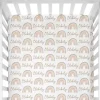 Sugar + Maple Personalized Crib Sheet | Rainbow Neutral - cutbabycare.com | baby boutique & care hub* Fashion