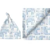 Sugar + Maple Personalized Small Blanket & Hat Set | Elephant Blue - cutbabycare.com | baby boutique & care hub* New