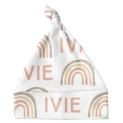 Sugar + Maple Personalized Knotted Baby Hat | Rainbow Neutral - cutbabycare.com | baby boutique & care hub* Shop