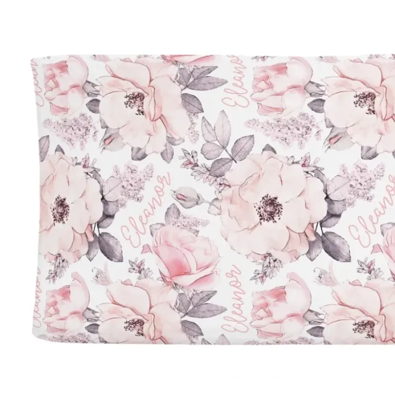 Sugar + Maple Personalized Changing Pad Cover | Wallpaper Floral - cutbabycare.com | baby boutique & care hub* Best