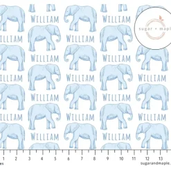 Sugar + Maple Personalized Plush Minky Fleece Personalized Blanket | Elephant Blue - cutbabycare.com | baby boutique & care hub* New