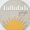 Sugar + Maple Round Personalized Wood Name Sign | Sunshine - cutbabycare.com | baby boutique & care hub* Cheap