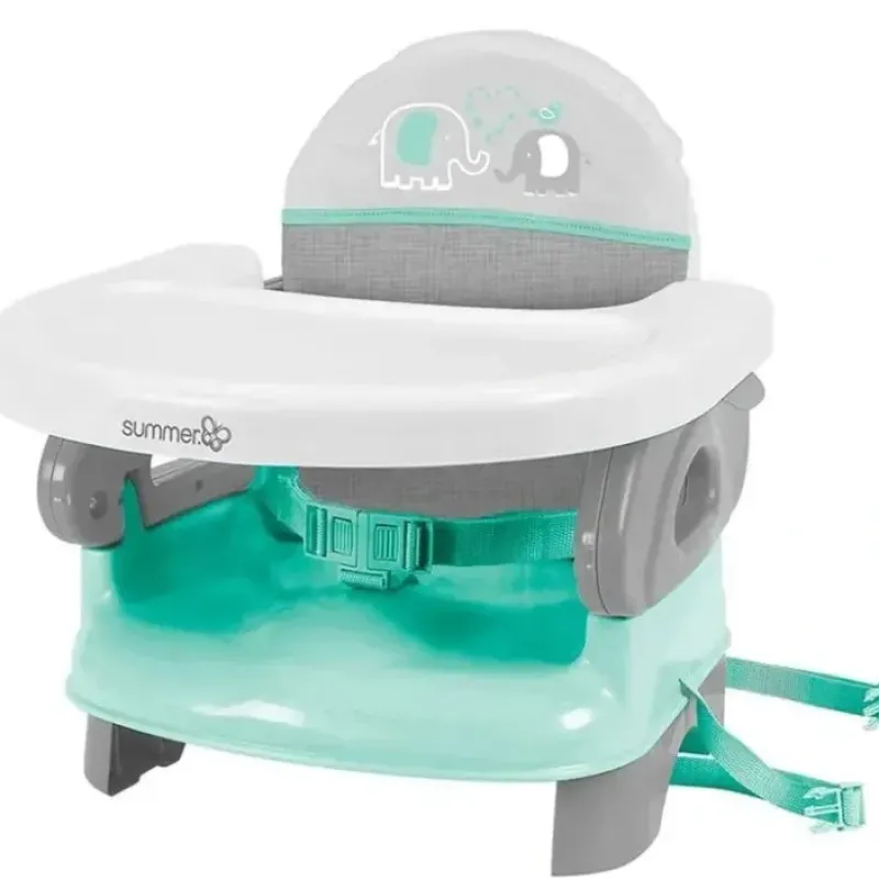 Summer Infant Deluxe Comfort Folding Booster - Elephant Love - cutbabycare.com | baby boutique & care hub* Clearance