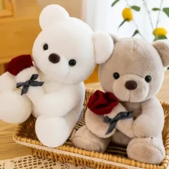 Super Soft Coral fleece White Bear Plush Toy Rose Wedding Valentine's day 50cm - cutbabycare.com | baby boutique & care hub* Cheap