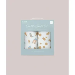 Swaddle Blanket Set - Howdy Partner Blue - cutbabycare.com | baby boutique & care hub* Store