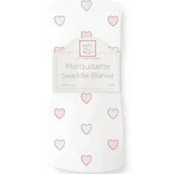 Swaddle Designs - Marquisette Swaddle Blanket Aimee, Pink Hearts - cutbabycare.com | baby boutique & care hub* Best